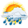 Cloudy, heavy rain